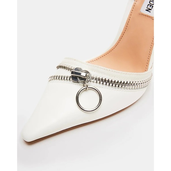 Steve Madden Dipper Ice Leather Slingback Heels Pointed Toe NWB 8 - Picture 4 of 8